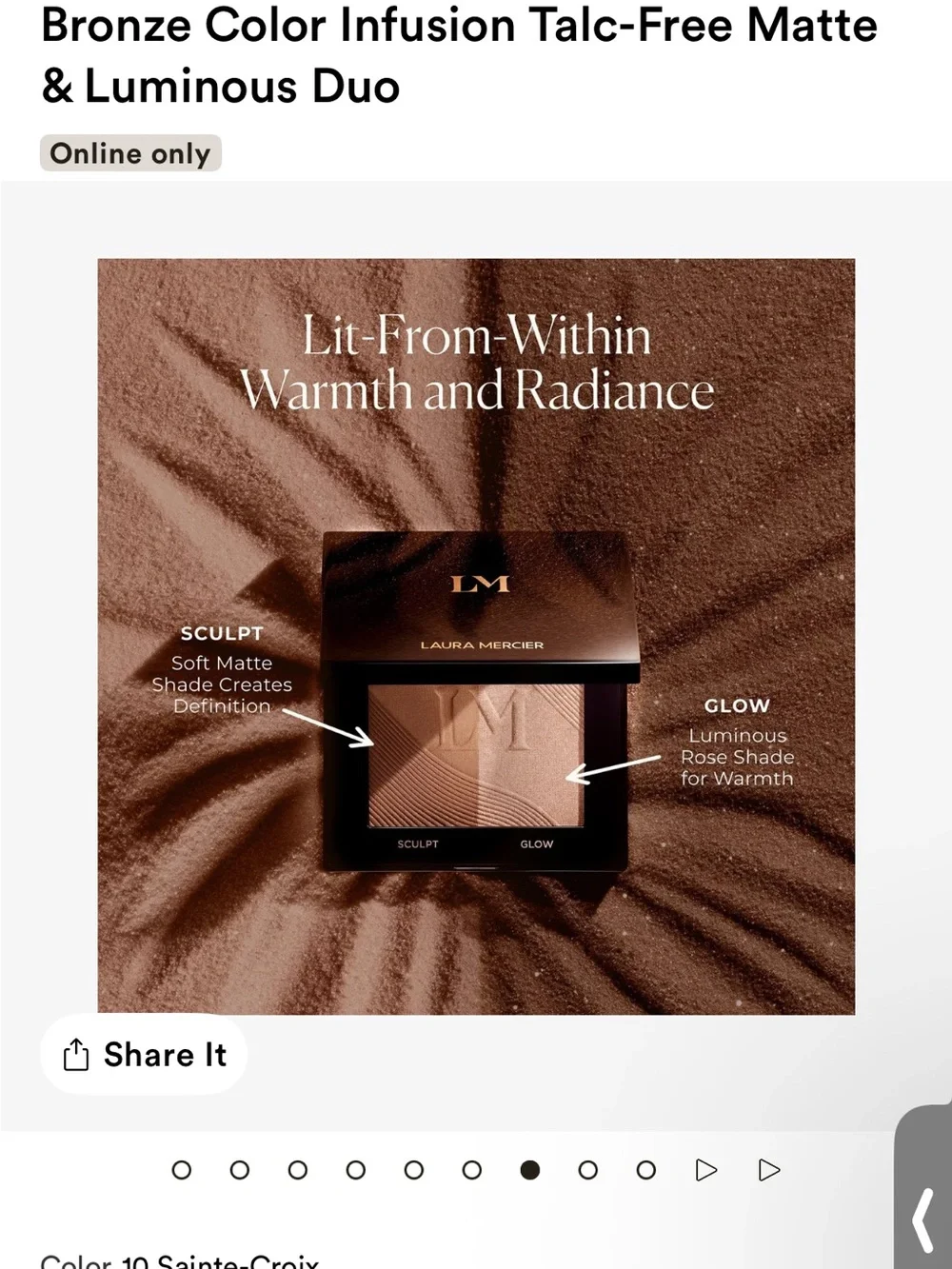 laura mercier Bronzer & Glow Duo — Brown and Gold Satin Finish